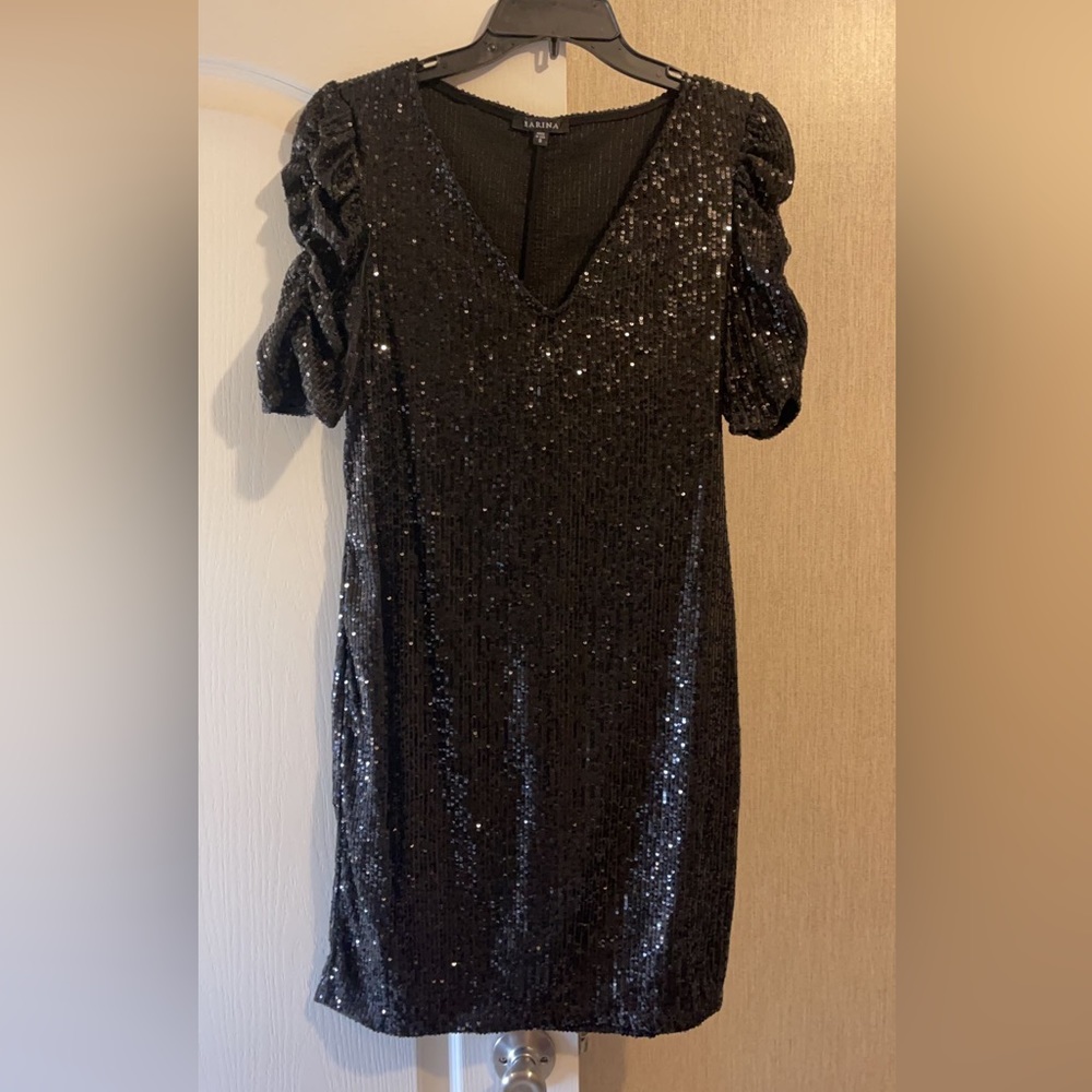 Black sequin dress size 8